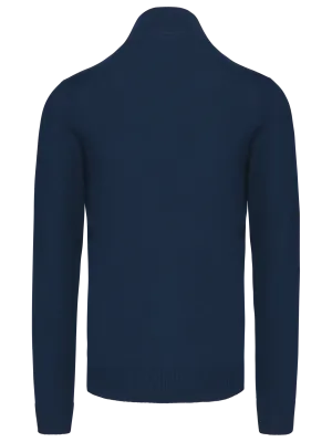 Men's zip neck jumper – Navy