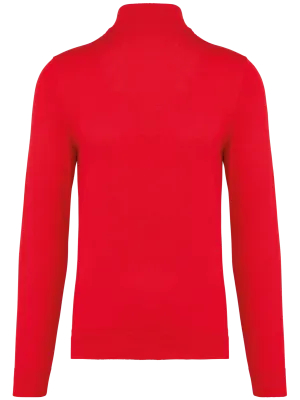 Men's zip neck jumper – Red