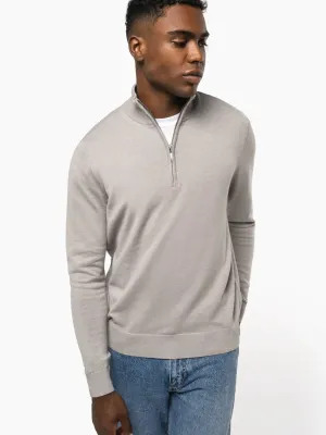 Men's zip neck jumper