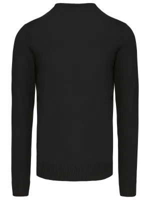 Men's V-neck jumper – Black