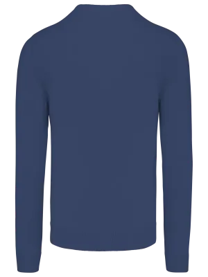 Men's V-neck jumper – Deep Blue
