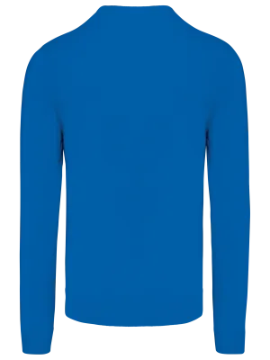Men's V-neck jumper – Light Royal Blue