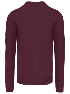 Men's V-neck jumper – Wine