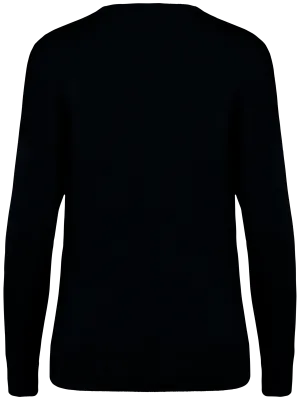 Pull écoresponsable col V en lyocell femme – Black