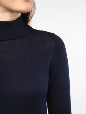 Pull Mérinos col roulé femme