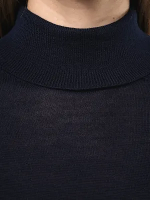 Pull Mérinos col roulé femme