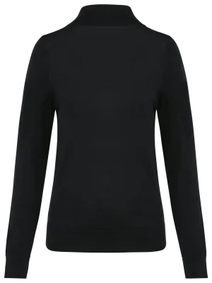 Pull Mérinos col roulé femme – Black