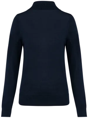 Pull Mérinos col roulé femme – Deep Navy