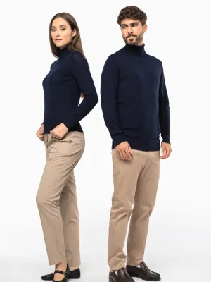 Pull Mérinos col roulé homme