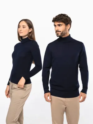 Pull Mérinos col roulé homme
