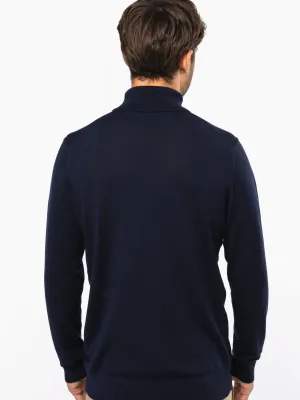Pull Mérinos col roulé homme