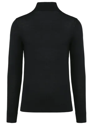 Pull Mérinos col roulé homme – Black