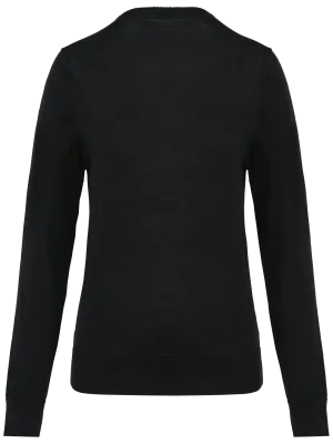 Pull Mérinos col V femme – Black