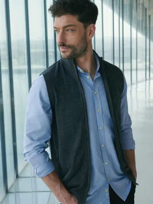 Men's sleeveless zip-up jumper
