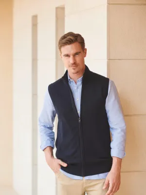 Men's sleeveless zip-up jumper