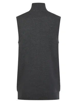 Men's sleeveless zip-up jumper – Grey Marl