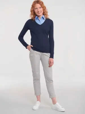 Jersey de mujer cuello de pico