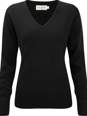 Jersey de mujer cuello de pico – Black