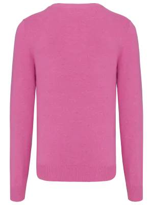 Pullover premium col V – Candy Pink Heather
