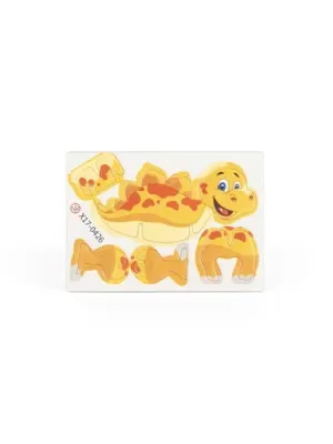 DINOSAURUS. Puzzle 3D de papel con forma de dinosaurio