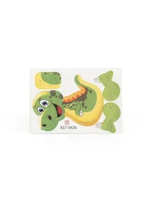 DINOSAURUS. Puzzle 3D de papel con forma de dinosaurio