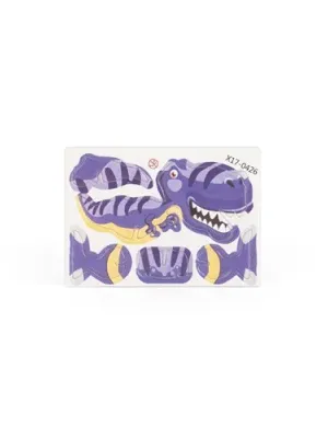 DINOSAURUS. Puzzle 3D de papel con forma de dinosaurio