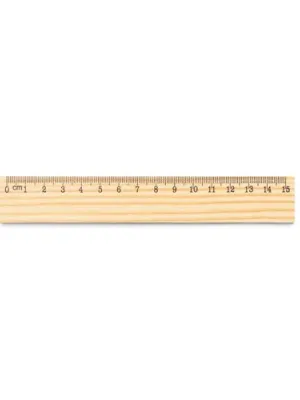 WESLEY 15. Regla de madera de pino con escala de 15 cm – Naturel clair