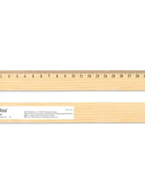 WESLEY 20. Pine wood ruler with 20 cm scale
