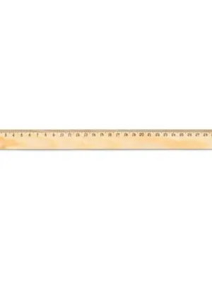 WESLEY 30. Pine wood ruler with 30 cm scale – Naturel clair