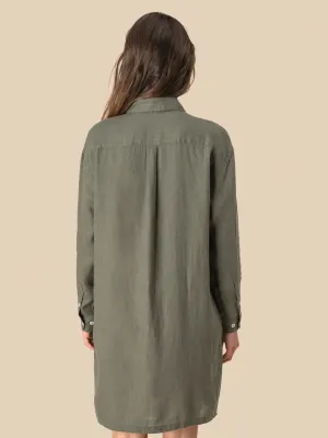 Robe chemise en lin femme