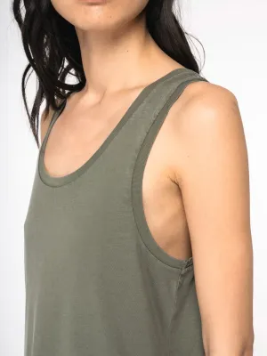 Eco-friendly ladies' jersey washed effect dress