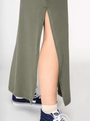 Eco-friendly ladies' jersey washed effect dress