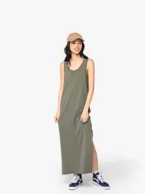 Eco-friendly ladies' jersey washed effect dress