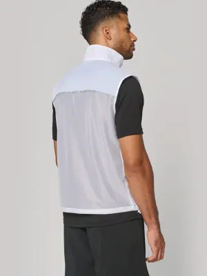 Running gilet with mesh back