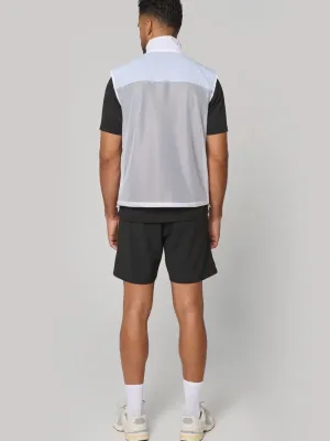 Running gilet with mesh back