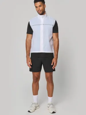 Running gilet with mesh back