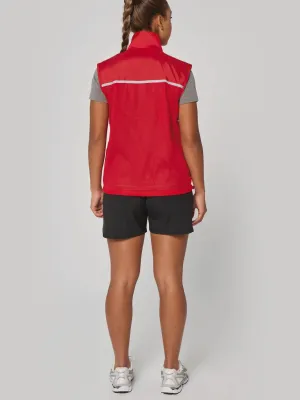 Running gilet with mesh back