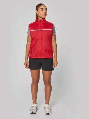 Running gilet with mesh back