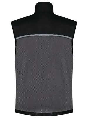 Running gilet with mesh back – Black