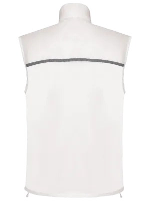 Running gilet with mesh back – White