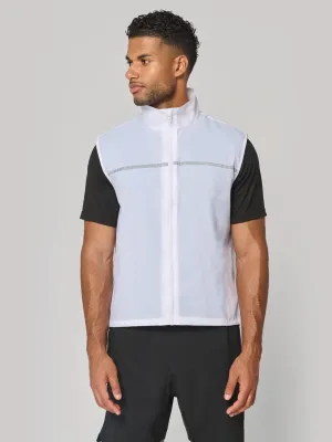Running gilet with mesh back