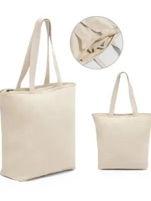 HACKNEY. 100% cotton bag with zipper (280 g/m²)
