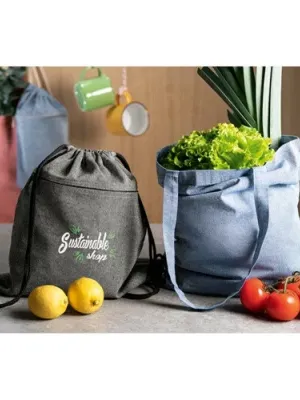 CHANCERY. Sac à cordelettes en coton recyclé (70%), polyester (30% rPET) (140 g/m²)