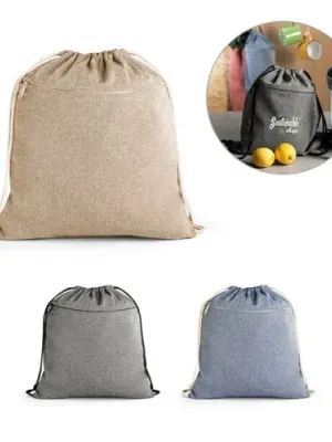 CHANCERY. Sac à cordelettes en coton recyclé (70%), polyester (30% rPET) (140 g/m²)