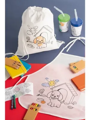 DRAWS. Children's drawstring bag for colouring (80 g/m²)