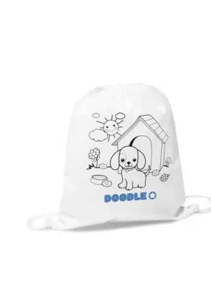 DRAWS. Children's drawstring bag for colouring (80 g/m²)