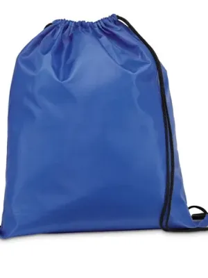 CARNABY. Sac à dos 210D avec cordons de serrage noirs – Bleu royal