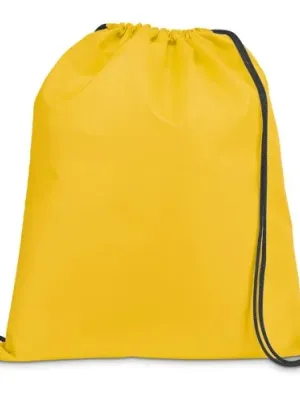 CARNABY. Sac à dos 210D avec cordons de serrage noirs – Jaune