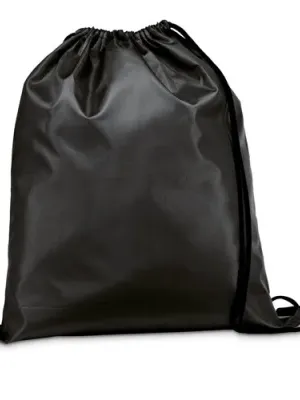 CARNABY. Sac à dos 210D avec cordons de serrage noirs – Noir