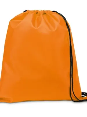 CARNABY. Sac à dos 210D avec cordons de serrage noirs – Orange